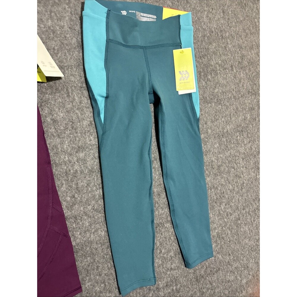 All In Motion Girl's Pants 2 Pair Activewear Leggings Multicolor Extra Small 4/5 - Picture 3 of 8